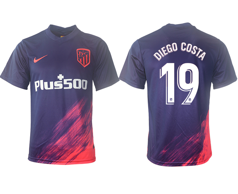 Cheap Men 2021-2022 Club Atletico Madrid away aaa version purple 19 Soccer Jersey